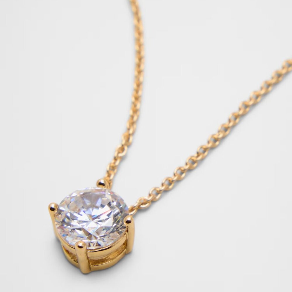 Banana Republic Cubic Zirconia Solitaire Necklace/NWT - Picture 3 of 9